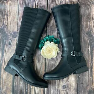 LIFE STRIDE X Anita Black High Shaft Boots  9M